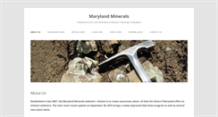 Desktop Screenshot of marylandminerals.com